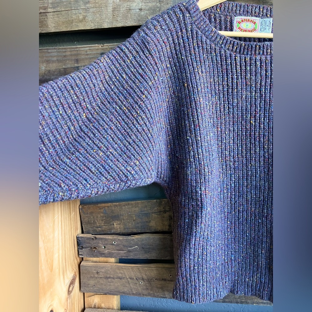 Dolman Pullover Sweater, Plum, Medium,  80’s Vintage Banana Republic